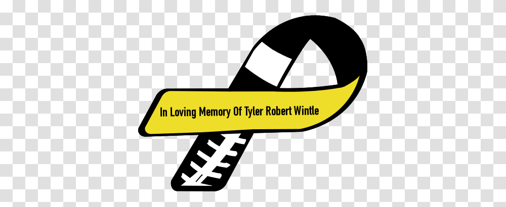 Custom Ribbon In Loving Memory Of Tyler Robert Wintle, Label, Paper Transparent Png