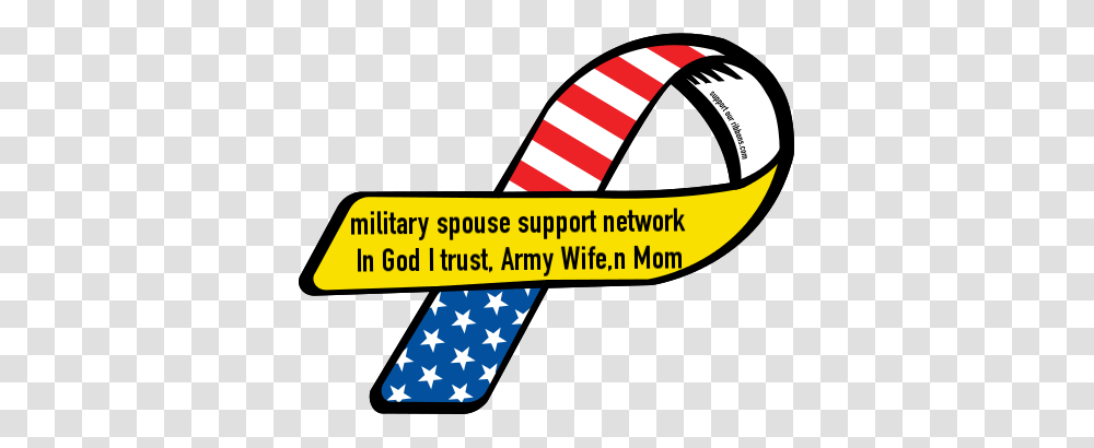 Custom Ribbon Military Spouse Support Network In God I Trust, Flag, American Flag, Label Transparent Png