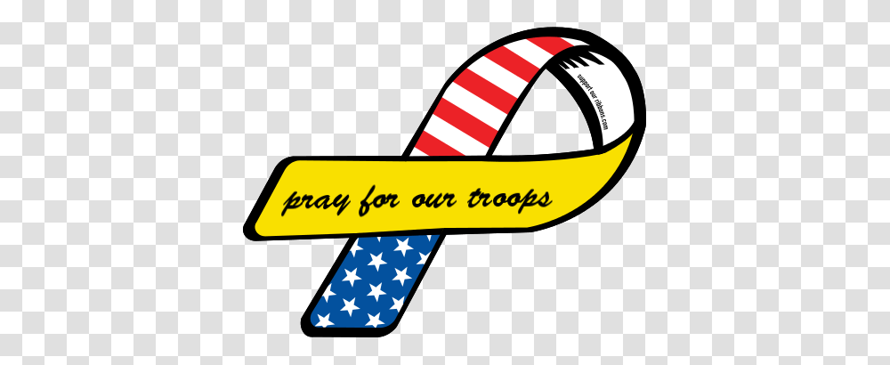 Custom Ribbon Pray For Our Troops, Flag, Label Transparent Png