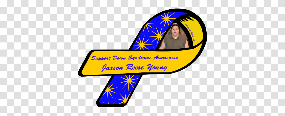 Custom Ribbon Support Down Syndrome Awareness Jaxson Reese Young, Person, Adventure, Leisure Activities, Face Transparent Png