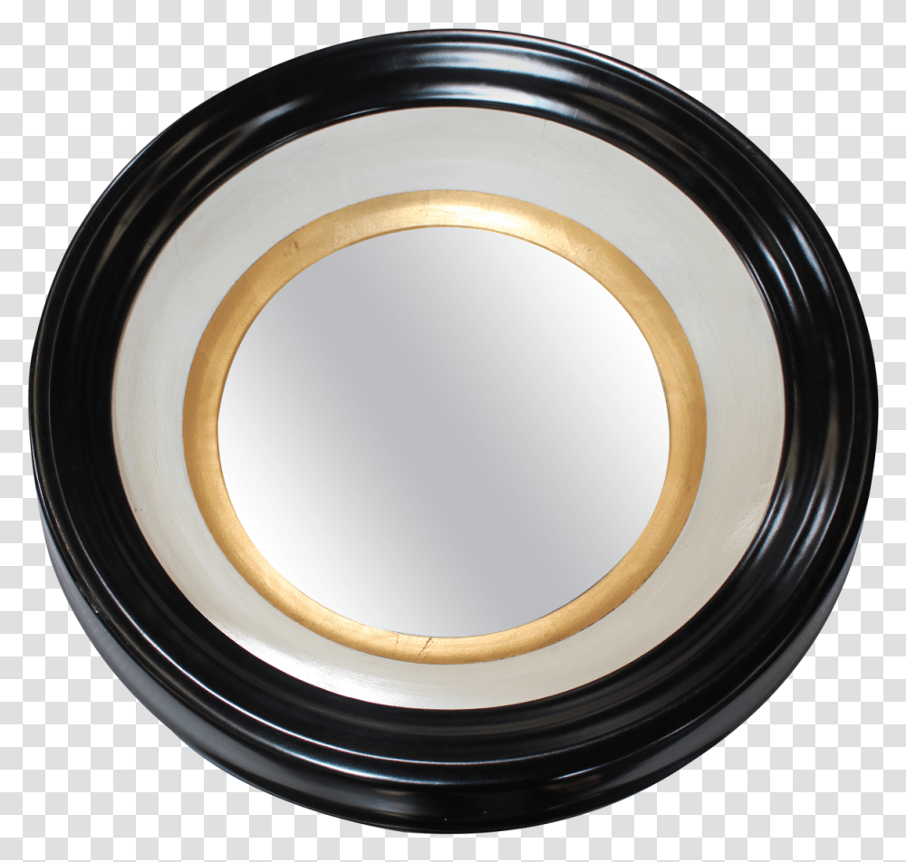 Custom Round Black And Gold Mirror Modern Style Mirrors, Light Fixture, Fisheye, Bowl Transparent Png