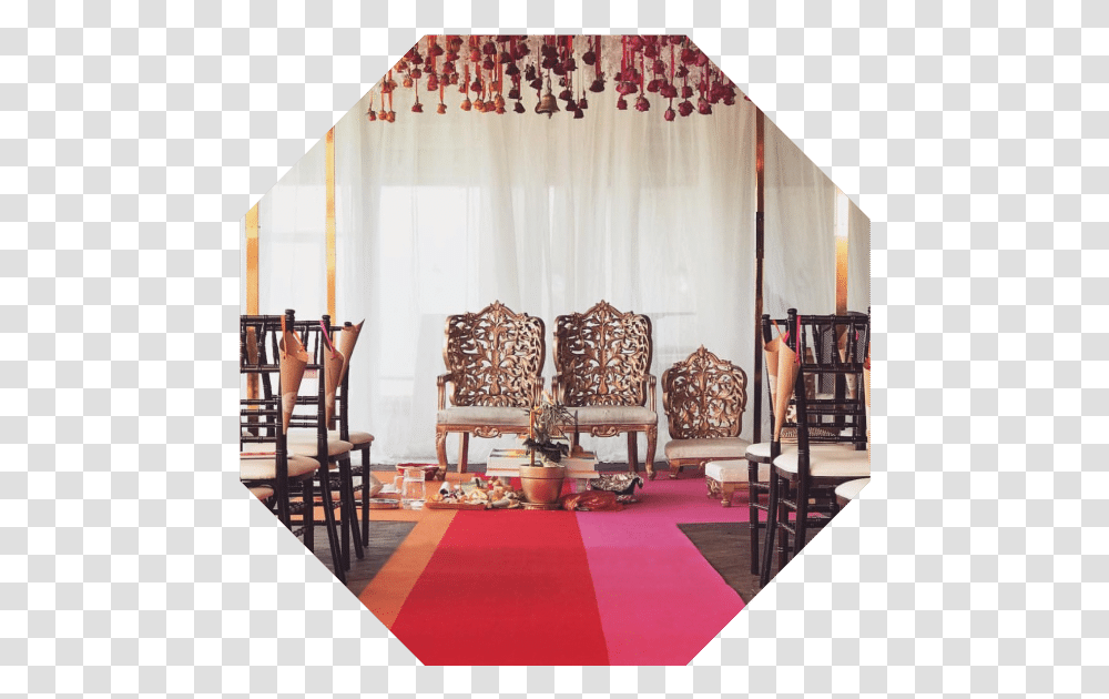 Custom Seamed Hot Pink Red And Orange Event Carpet Tent, Furniture, Chair, Throne, Rug Transparent Png