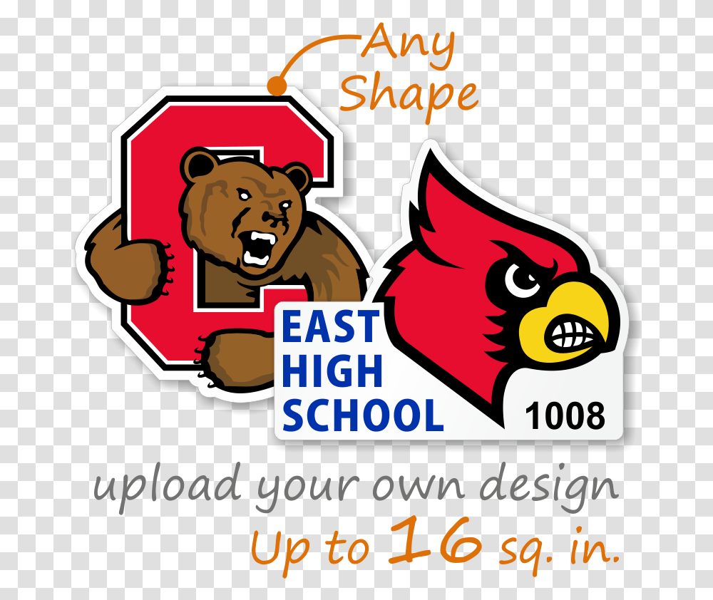 Custom Shape Window Decal Louisville Logo, Label, Sticker, Angry Birds Transparent Png