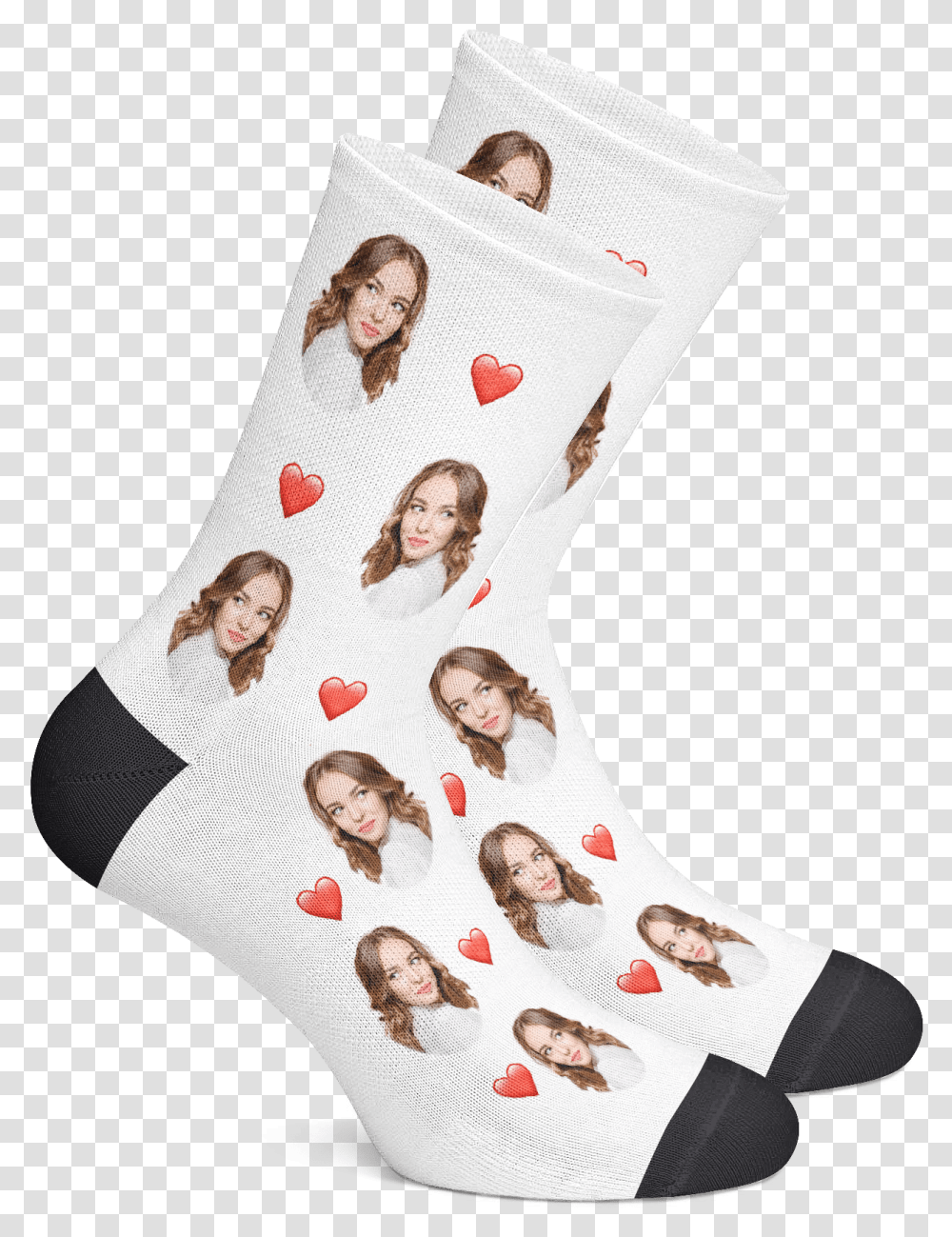 Custom Socks Face Socks Personalized Socks Photo Sock, Stocking, Christmas Stocking, Gift, Human Transparent Png