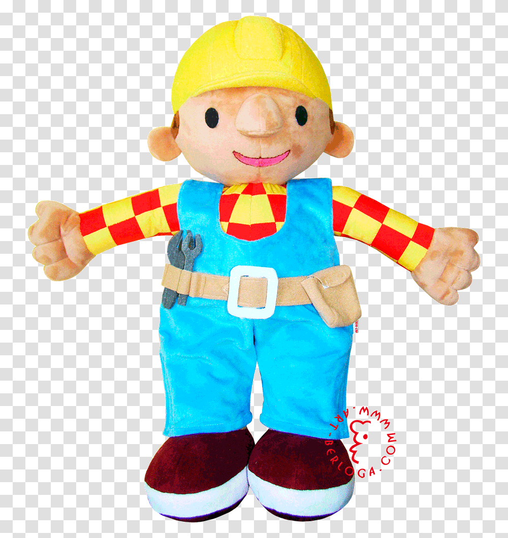 Custom Tailoring Of A Toy Bob The Builder Stuffed Toy, Doll, Plush, Person, Human Transparent Png
