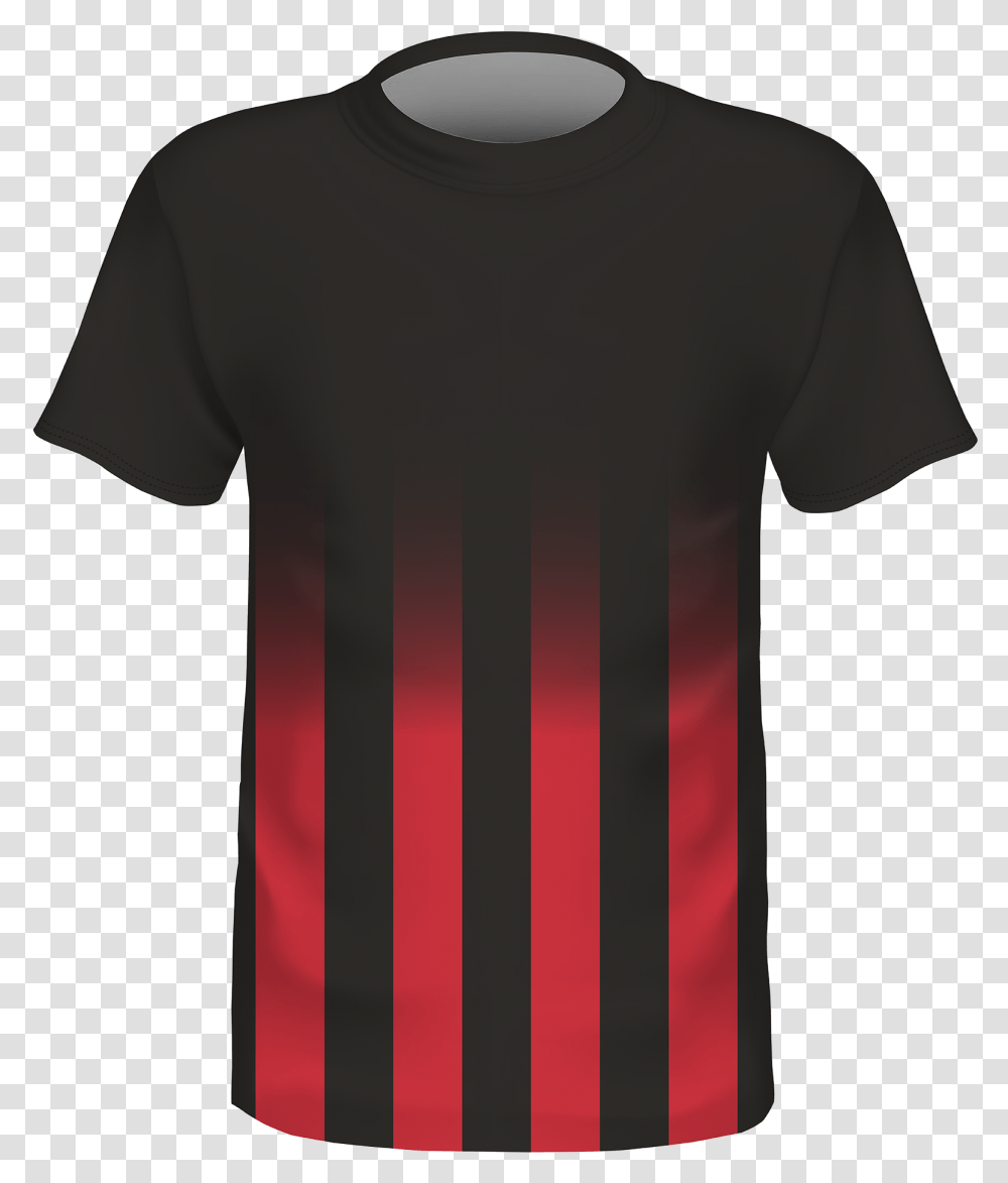 Custom Team Soccer Jersey Red Lines Active Shirt, Clothing, Apparel, T-Shirt, Flare Transparent Png