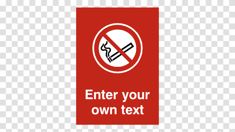 Custom Text Verboden Te Roken Sticker, Poster, Advertisement, Sign Transparent Png