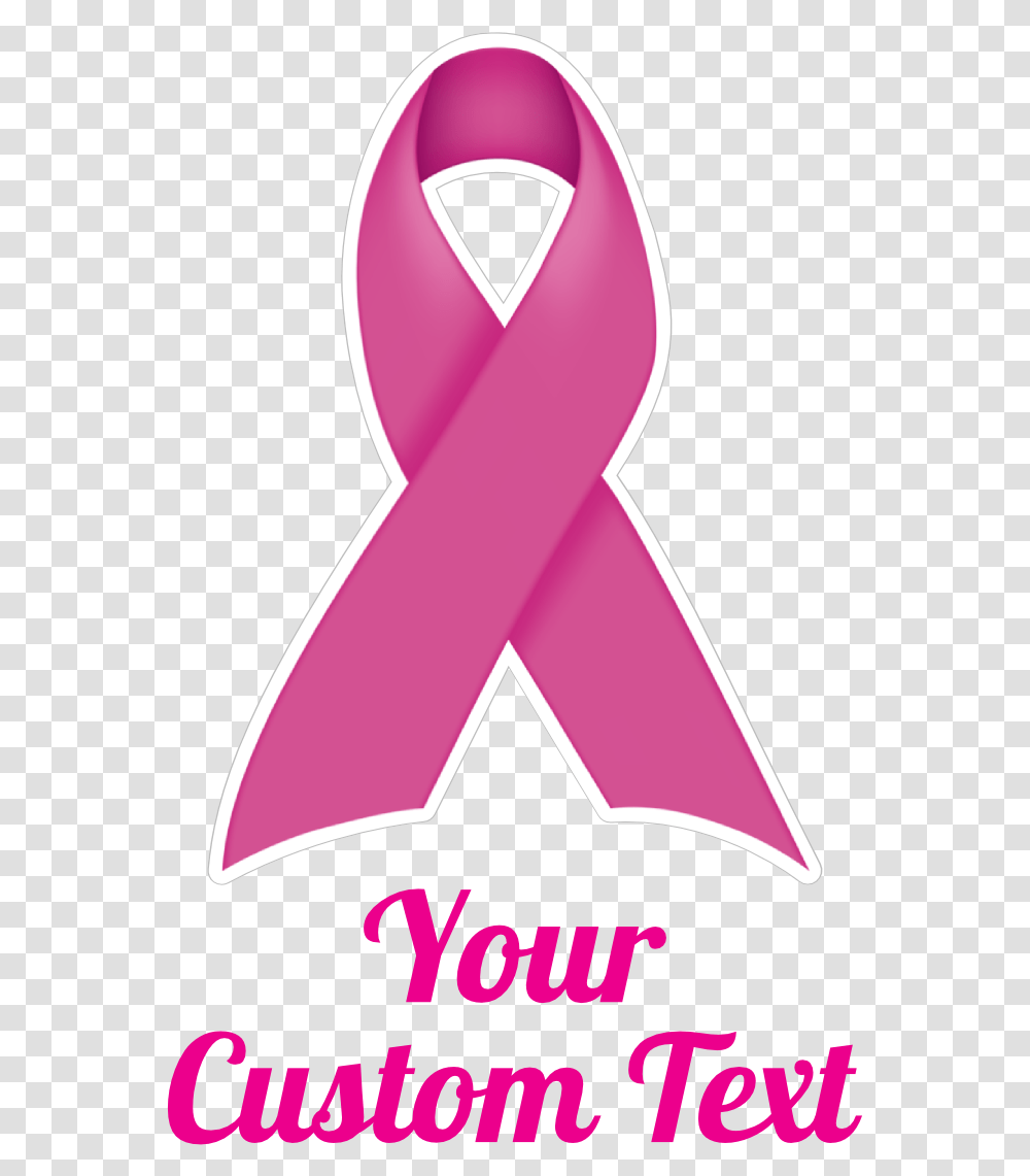 Custom Thick Pink Ribbon Multi Color Transfer Sticker, Label, Apparel Transparent Png