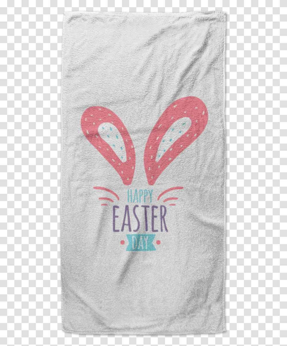 Custom Towel Happy Easter Bunny Ears Beach Towels 37x74 Microfiber, Clothing, Apparel, Sleeve, Rug Transparent Png