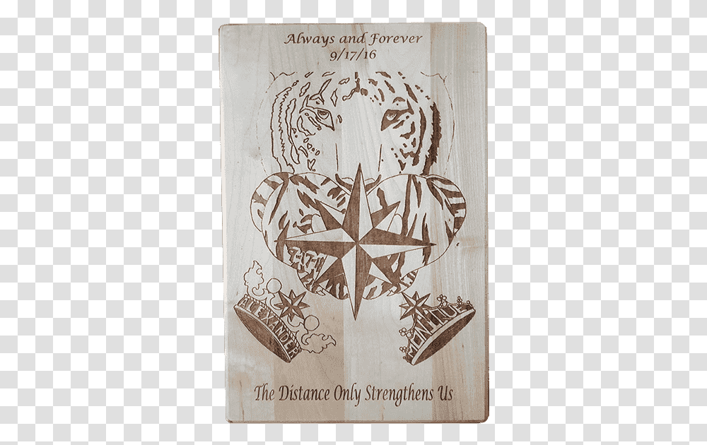 Custom Wood Engraving Of Wedding Artwork Illustration, Label, Compass Math, Poster Transparent Png