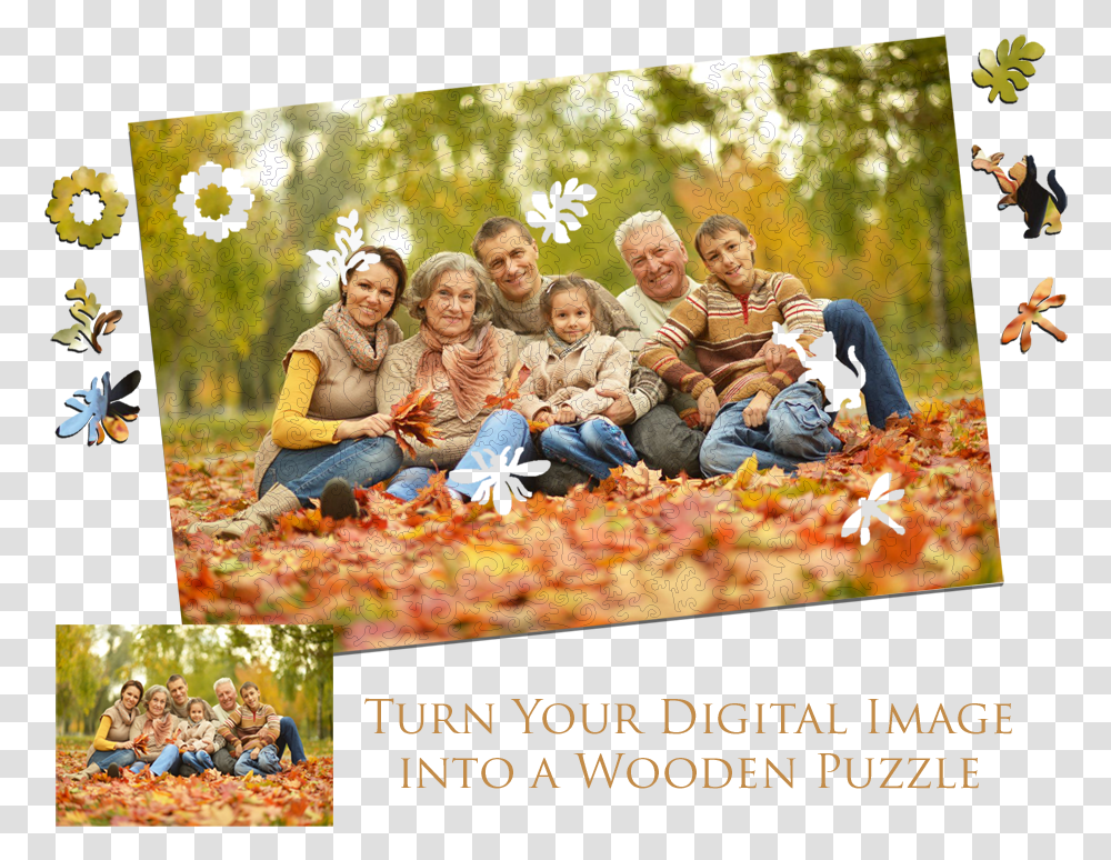 Custom Wooden Jigsaw Puzzle Inspirasi Foto Keluarga Outdoor, Person, Advertisement, People, Poster Transparent Png