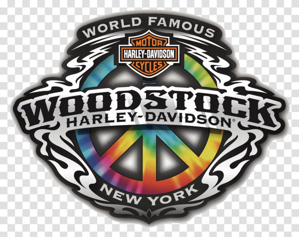 Custom Woodstock Harley Davidson Clothes Dockside Margaritas, Logo, Symbol, Trademark, Badge Transparent Png
