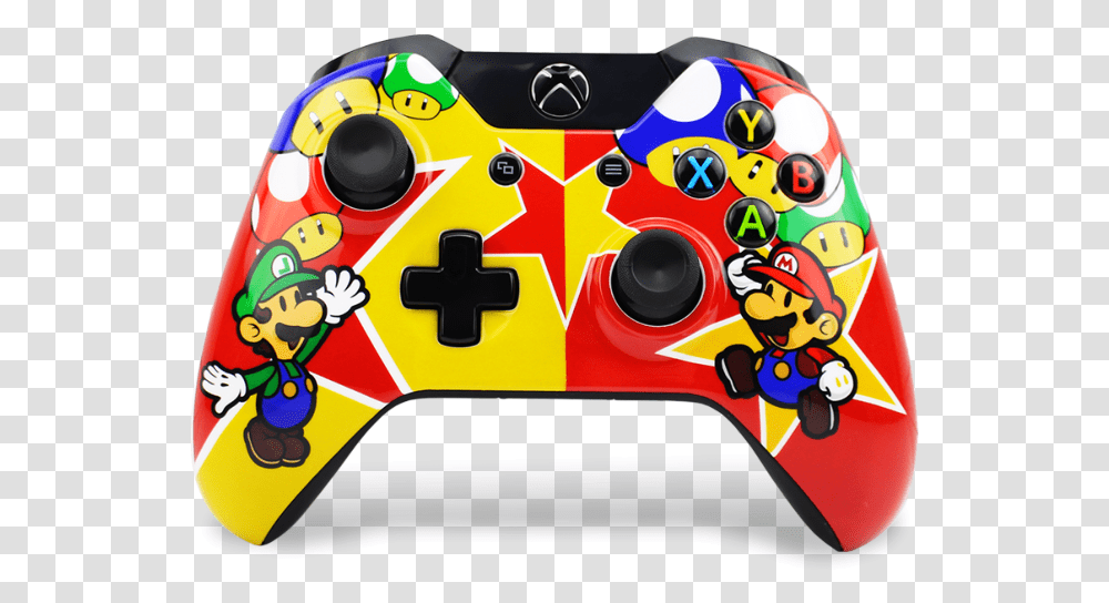 Custom Xbox Controller Mario, Super Mario, Video Gaming, Joystick, Electronics Transparent Png