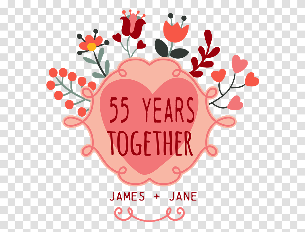 Custom Year And Name Anniversary Drinking Glass Banner For 10th Wedding Anniversary, Plant, Dynamite Transparent Png