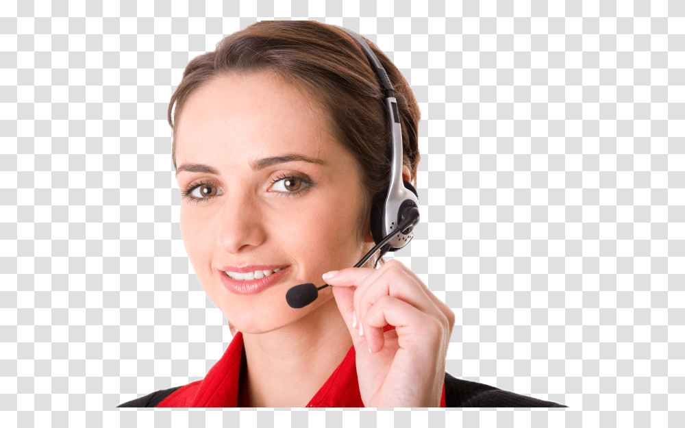 Customer Care Girl, Person, Human, Headphones, Electronics Transparent Png