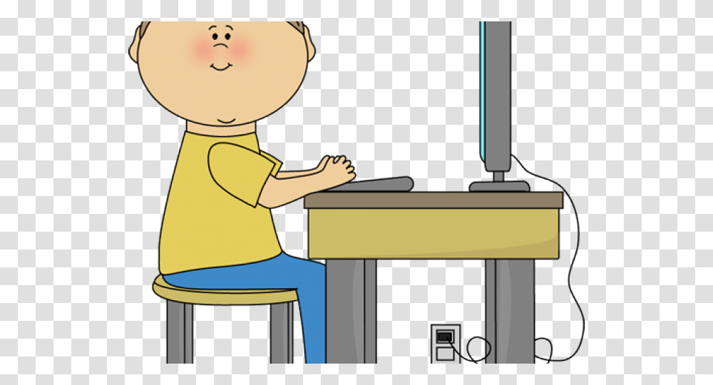 Customer Clipart Student, Furniture, Standing, Table, Desk Transparent Png