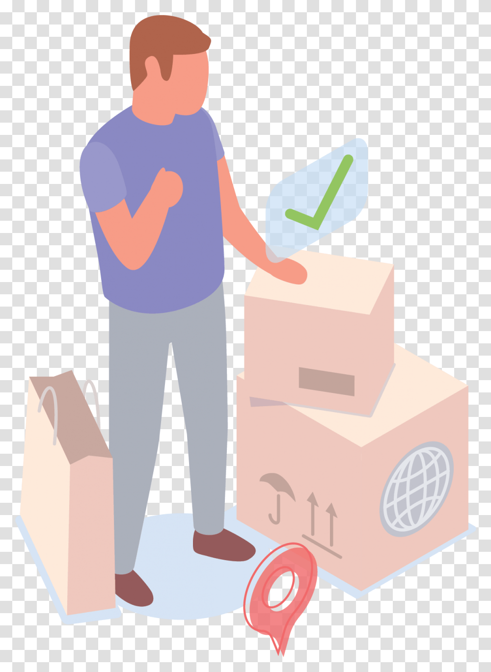 Customer Experience, Package Delivery, Person, Carton, Box Transparent Png