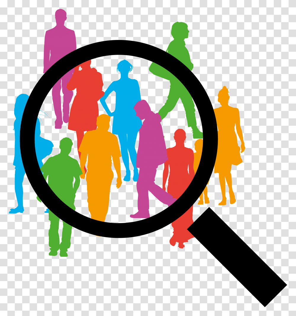 Customer Insights Icon, Person, Human, Magnifying, Poster Transparent Png