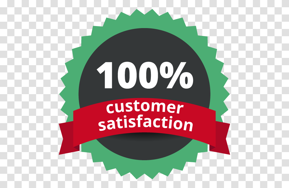 Customer Satisfaction Guarantee Clipart 100 Satisfaction Guarantee, Label, Text, Logo, Symbol Transparent Png