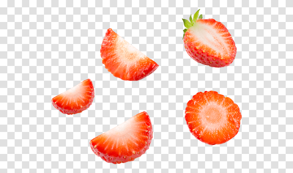 Customise Topping Straberries Fresa En Trozos, Strawberry, Fruit, Plant, Food Transparent Png