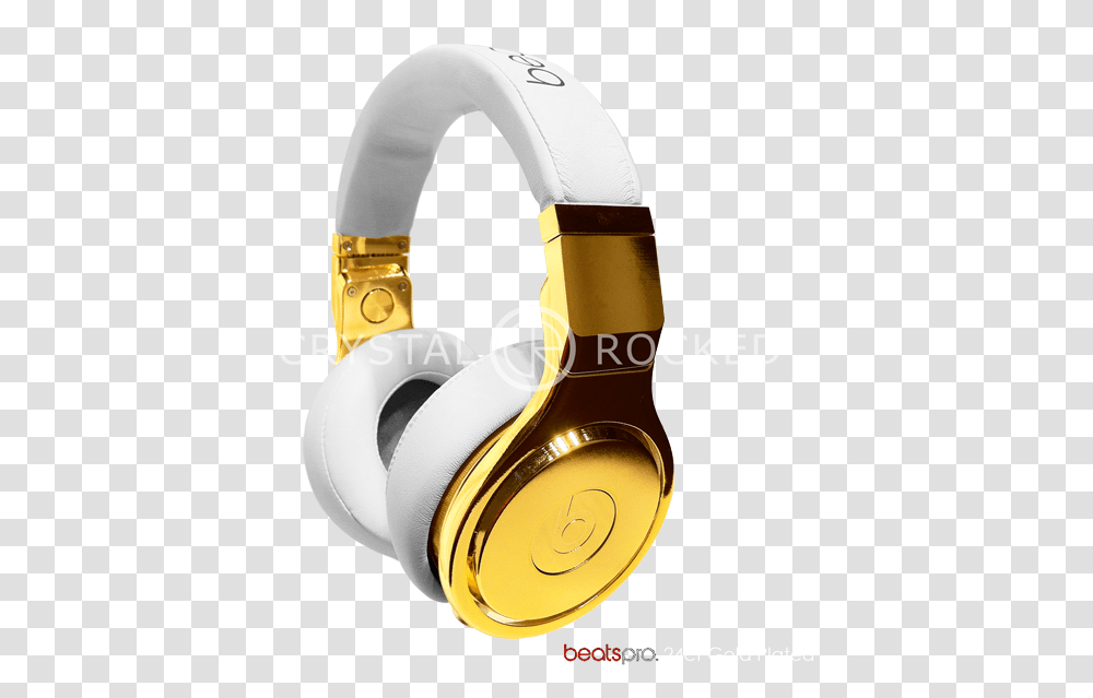 Customised By Crystal Rocked With 24ct Gold Beats By Dre Gold, Electronics, Headphones, Headset, Helmet Transparent Png