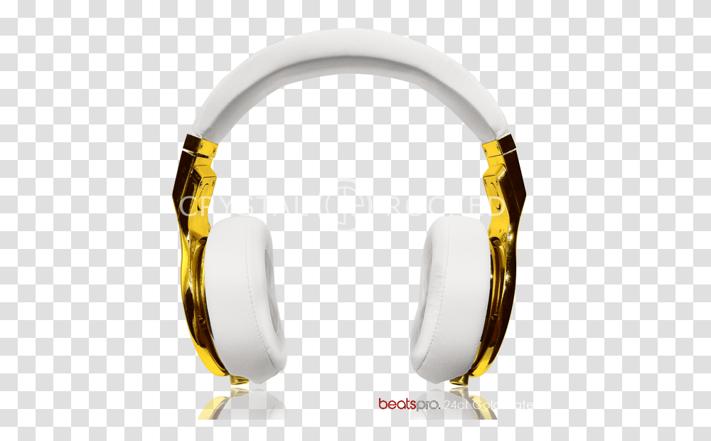 Customised By Crystal Rocked With 24ct Gold Gold Headphones, Helmet, Clothing, Apparel, Electronics Transparent Png