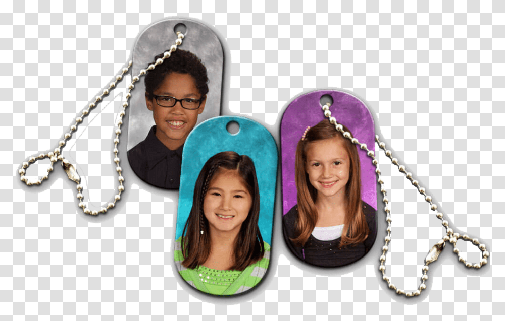 Customize Your Own Personal Picture Dog Tags Chain, Face, Head, Female, Girl Transparent Png