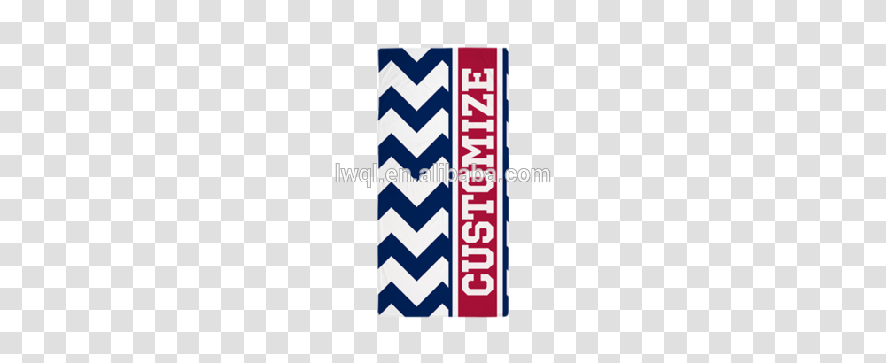 Customized Red White Blue Chevron Pattern Beach Towel, Paper, Word Transparent Png
