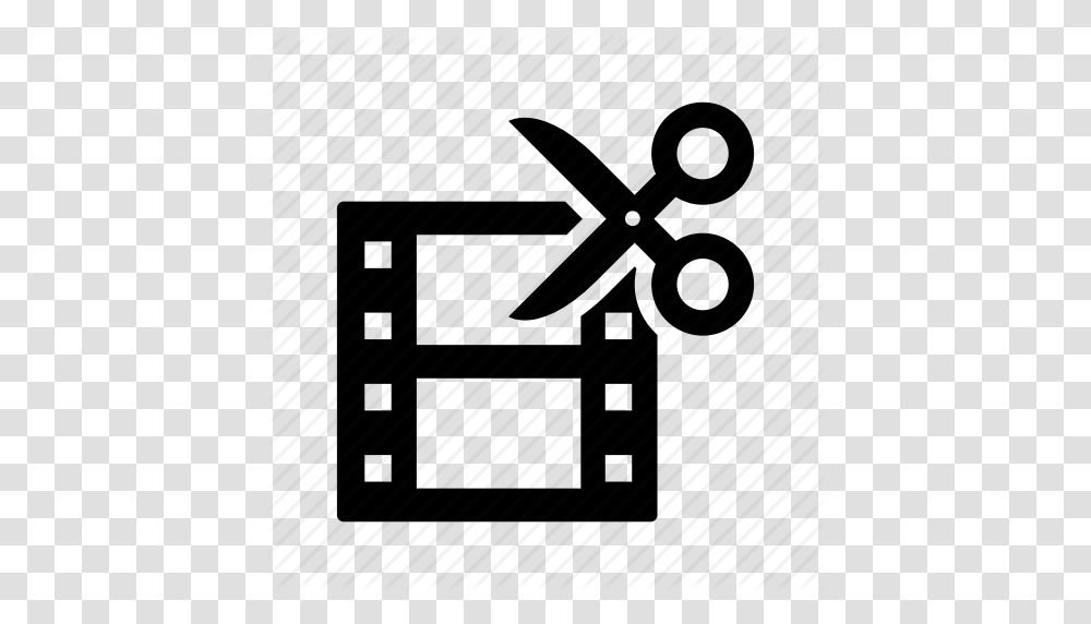 Cut Edit Film Scissors Strip Video Icon, Weapon, Weaponry, Blade, Shears Transparent Png