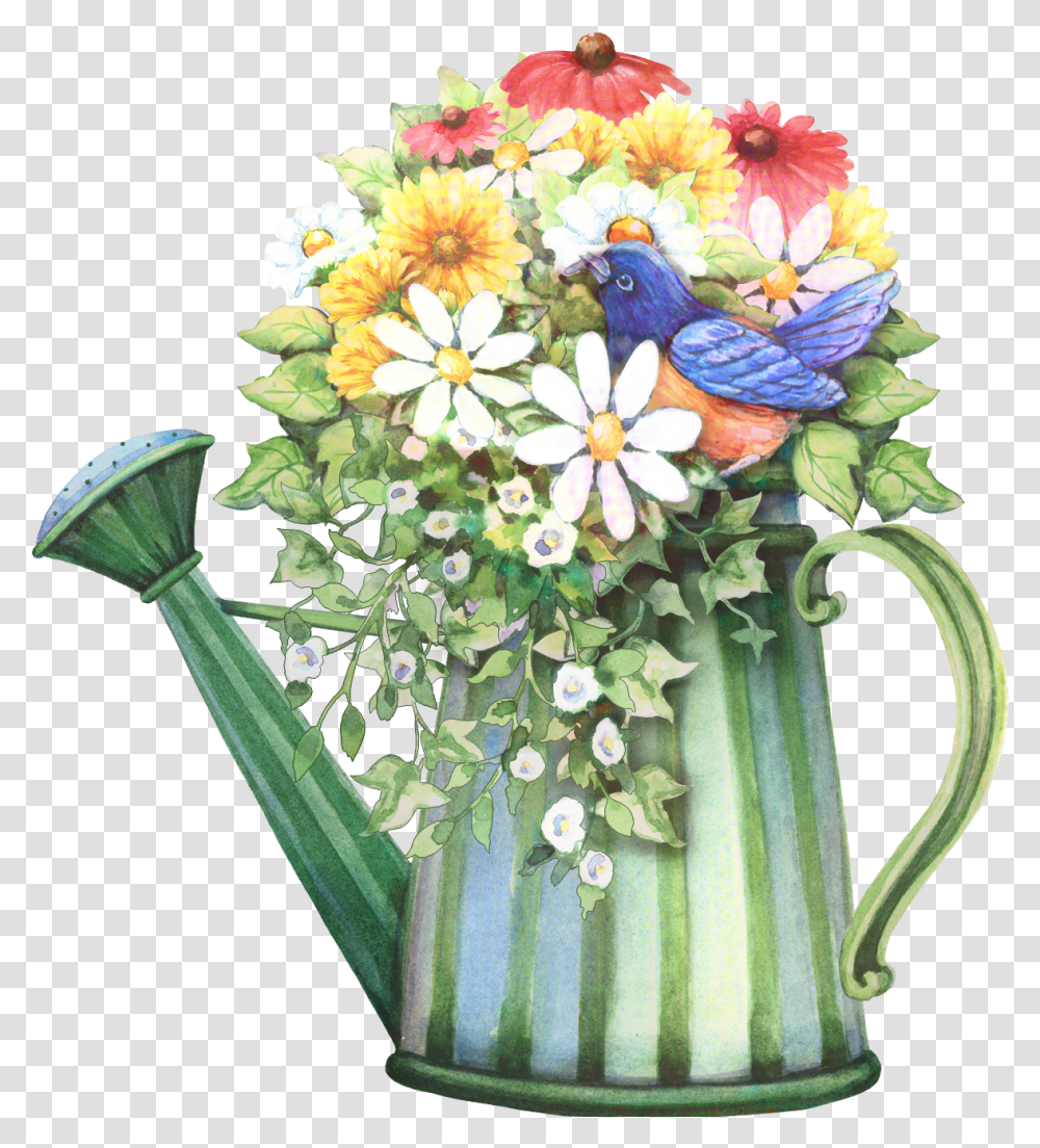 Cut Flowers Flower Bouquet Flowerpot Bouquet, Plant, Bird, Flower Arrangement, Blossom Transparent Png