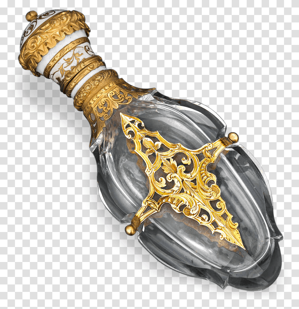 Cut Glass And Gold Perfume Vial Antique Perfume Vial, Accessories, Diamond, Gemstone, Jewelry Transparent Png