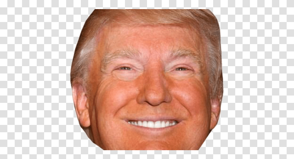 Cut Out Donald Trump Head, Face, Person, Human, Smile Transparent Png