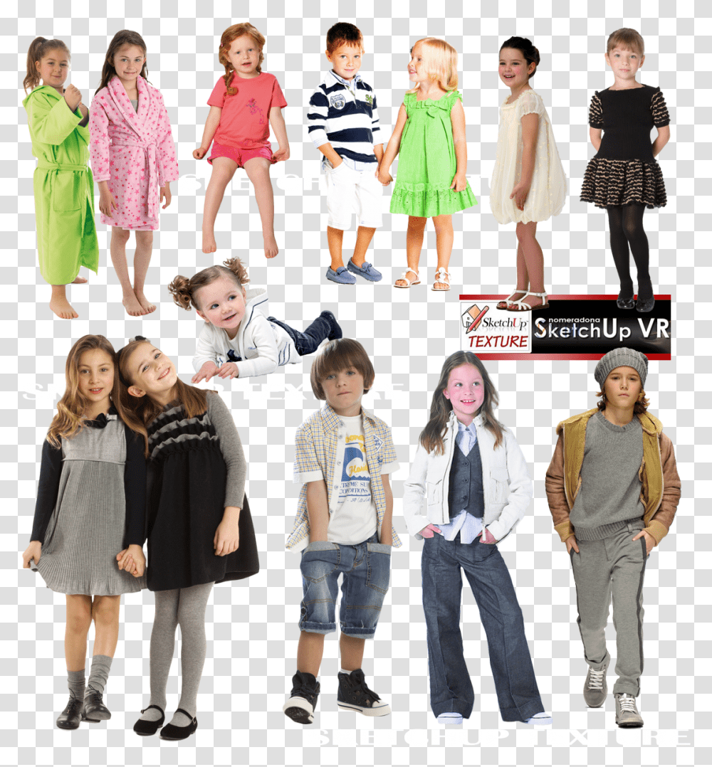 Cut Out People 2d People Bambini Cutout, Person, Collage, Poster Transparent Png