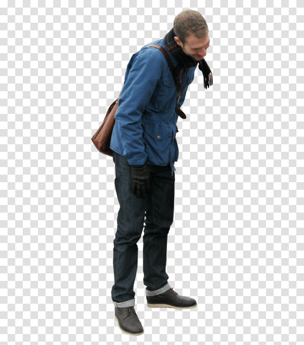 Cut Out People Cutout Tree Person Looking Down, Clothing, Pants, Jeans, Shoe Transparent Png