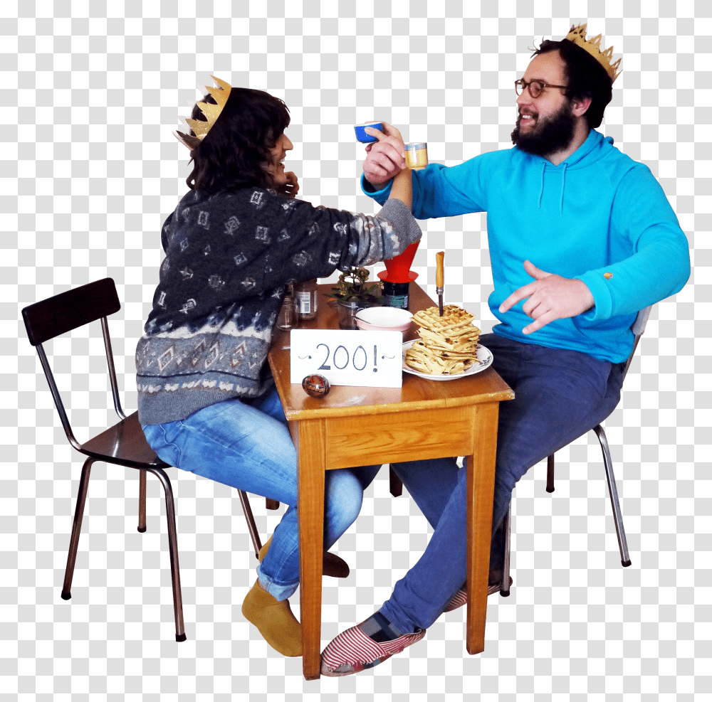 Cut Out People Eating Transparent Png