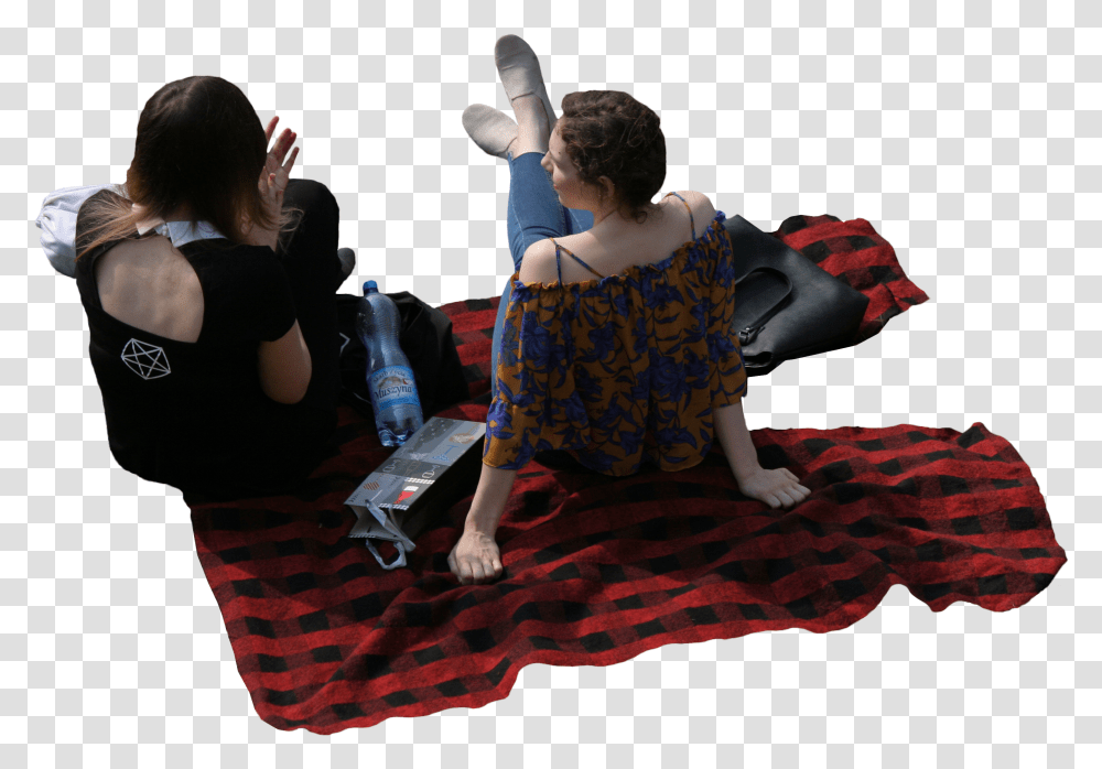 Cut Out People From Above Sitting Transparent Png