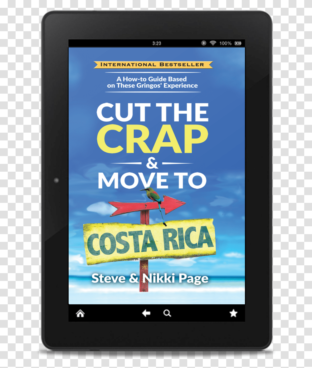 Cut The Crap Amp Move To Costa Rica Ebook Mockup Mobile Device, Computer, Electronics, Airplane, Aircraft Transparent Png