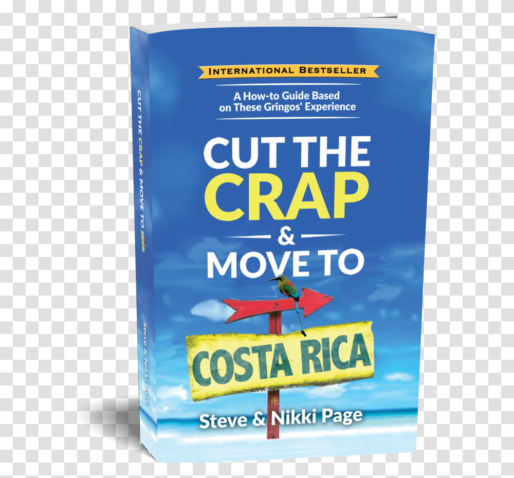 Cut The Crap Amp Move To Costa Rica Paperback Mockup Packaging And Labeling, Poster, Advertisement, Flyer, Airplane Transparent Png