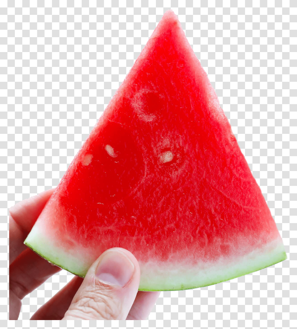Cut Triangle Watermelon, Plant, Fruit, Food, Person Transparent Png