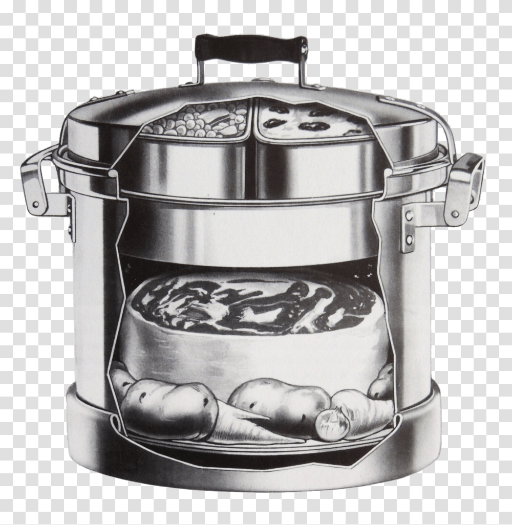 Cutaway View Of Waterless Cooker Coffee Percolator, Appliance, Mixer, Slow Cooker, Steamer Transparent Png