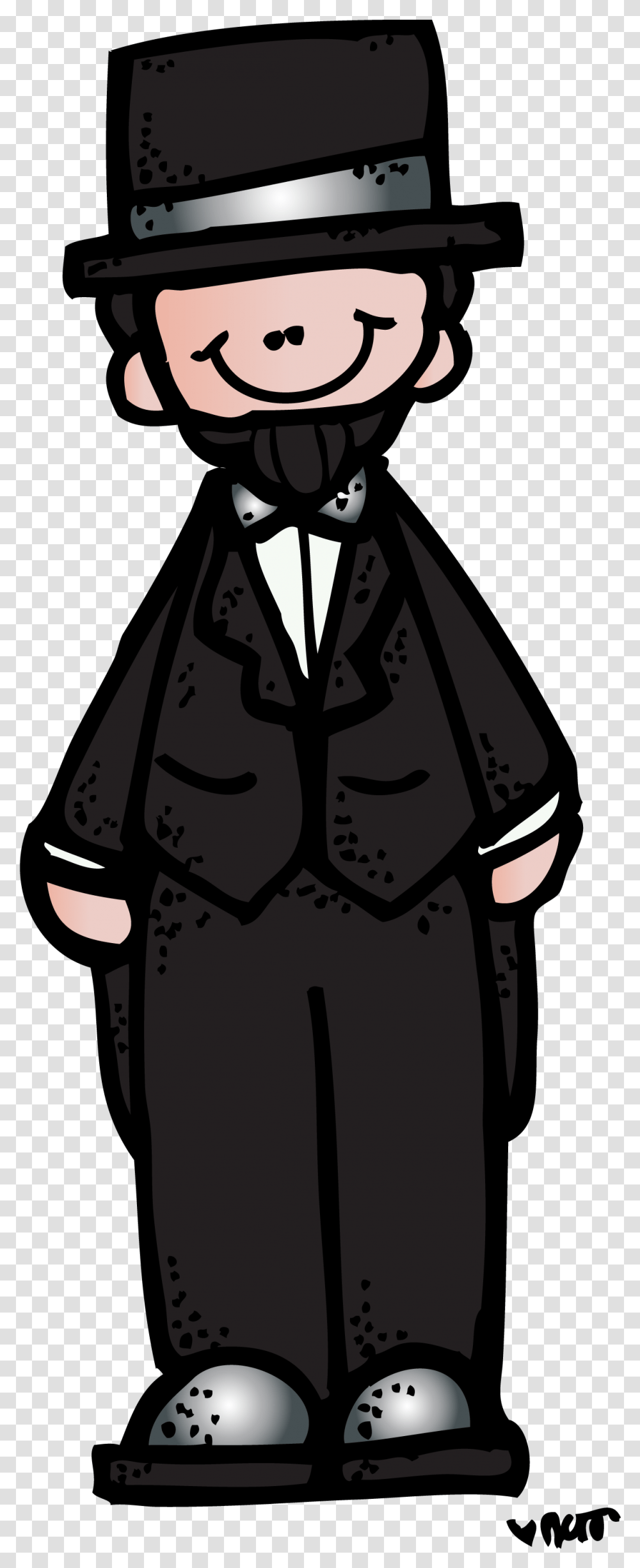 Cute Abraham Lincoln Clipart, Person, Overcoat, Suit Transparent Png