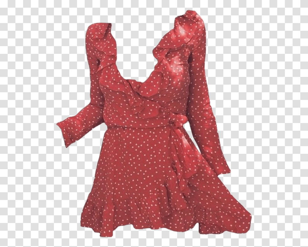 Cute Aesthetic Red Dress Hd Download Aesthetic Tumblr Clothes, Apparel, Texture, Polka Dot Transparent Png
