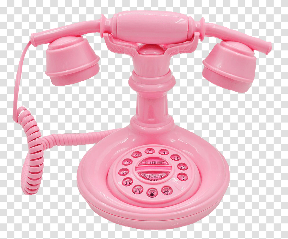 Cute Aesthetic Trendy Clout Lovely Pngs Pngs Pink Telephone, Electronics, Dial Telephone, Mixer, Appliance Transparent Png