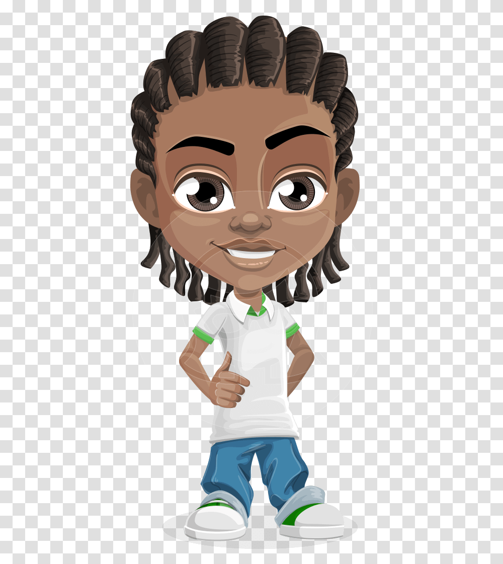 Cute African American Boy Cartoon Vector Character African American Cartoon Boy, Person, Human Transparent Png