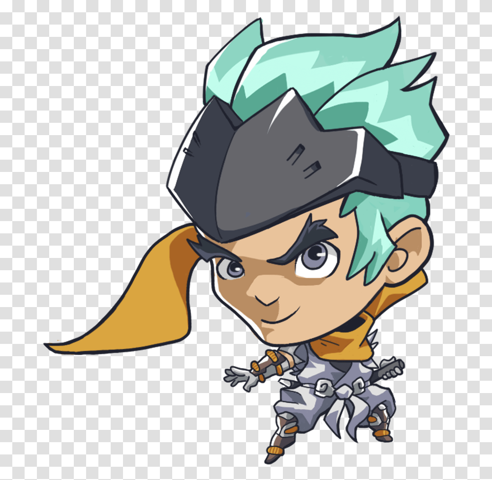 Cute And Pixel Sprays Should Change Depending On What Cute Spray Overwatch Genji, Person, Helmet, Costume Transparent Png