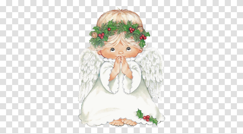 Cute Angel Baby Gif Christmas Angel, Doll, Toy, Art, Snowman Transparent Png