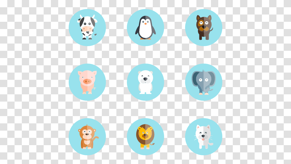 Cute Animal Compilation Vector Cute Animal Icons, Penguin, Bird Transparent Png