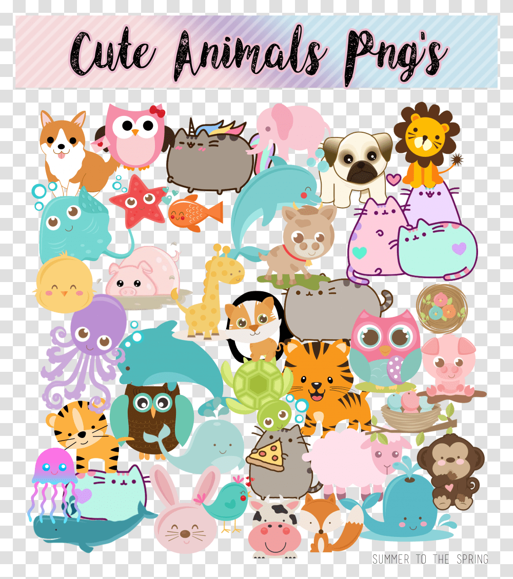 Cute Animal Cute Spring Summer Clipart Transparent Png
