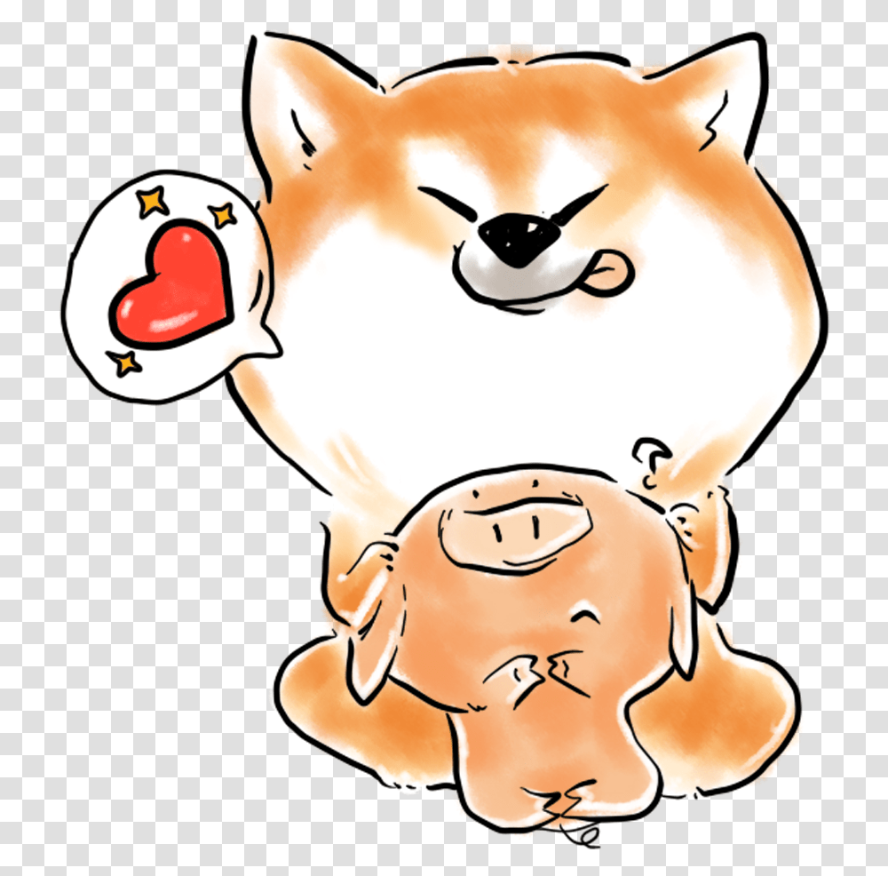 Cute Animal Shiba Inu Cartoon And Psd Shiba Inu Cartoon, Head, Piggy Bank, Person Transparent Png