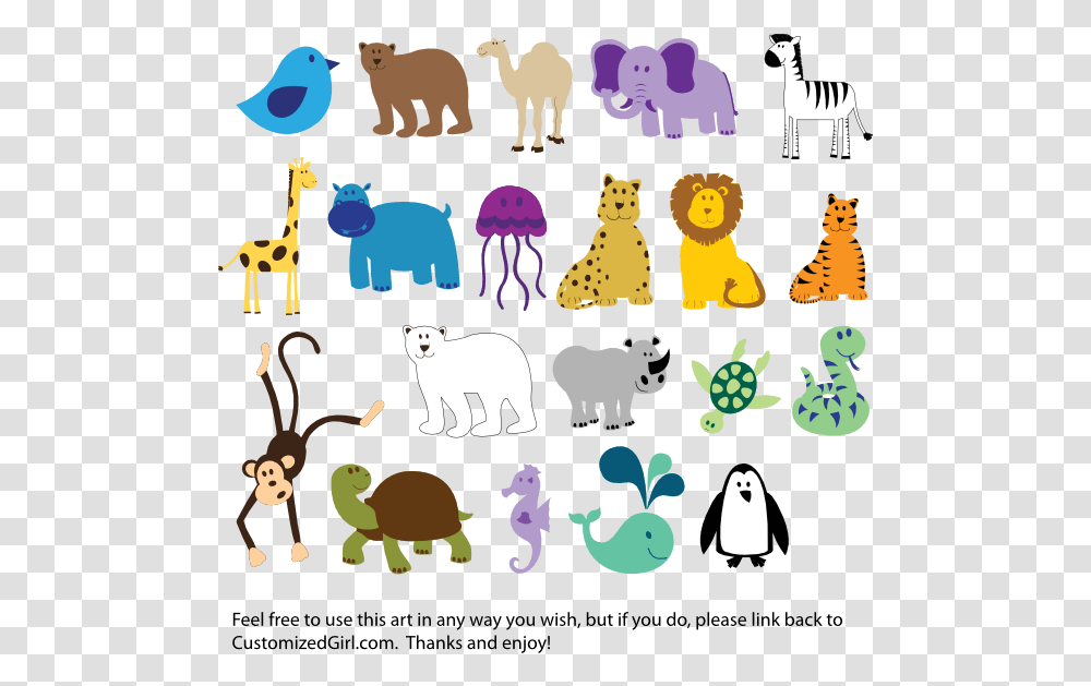 Cute Animals Clip Art Clipart Animals, Sea Life, Cow, Cattle, Mammal Transparent Png